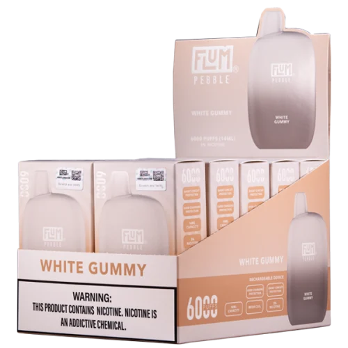 White Gummy FLUM Pebble - Image 3